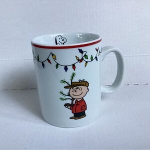Set Of 3 Peanuts Snoopy, Linus, Charlie Brown Christmas Tree 20 oz. Large Mugs